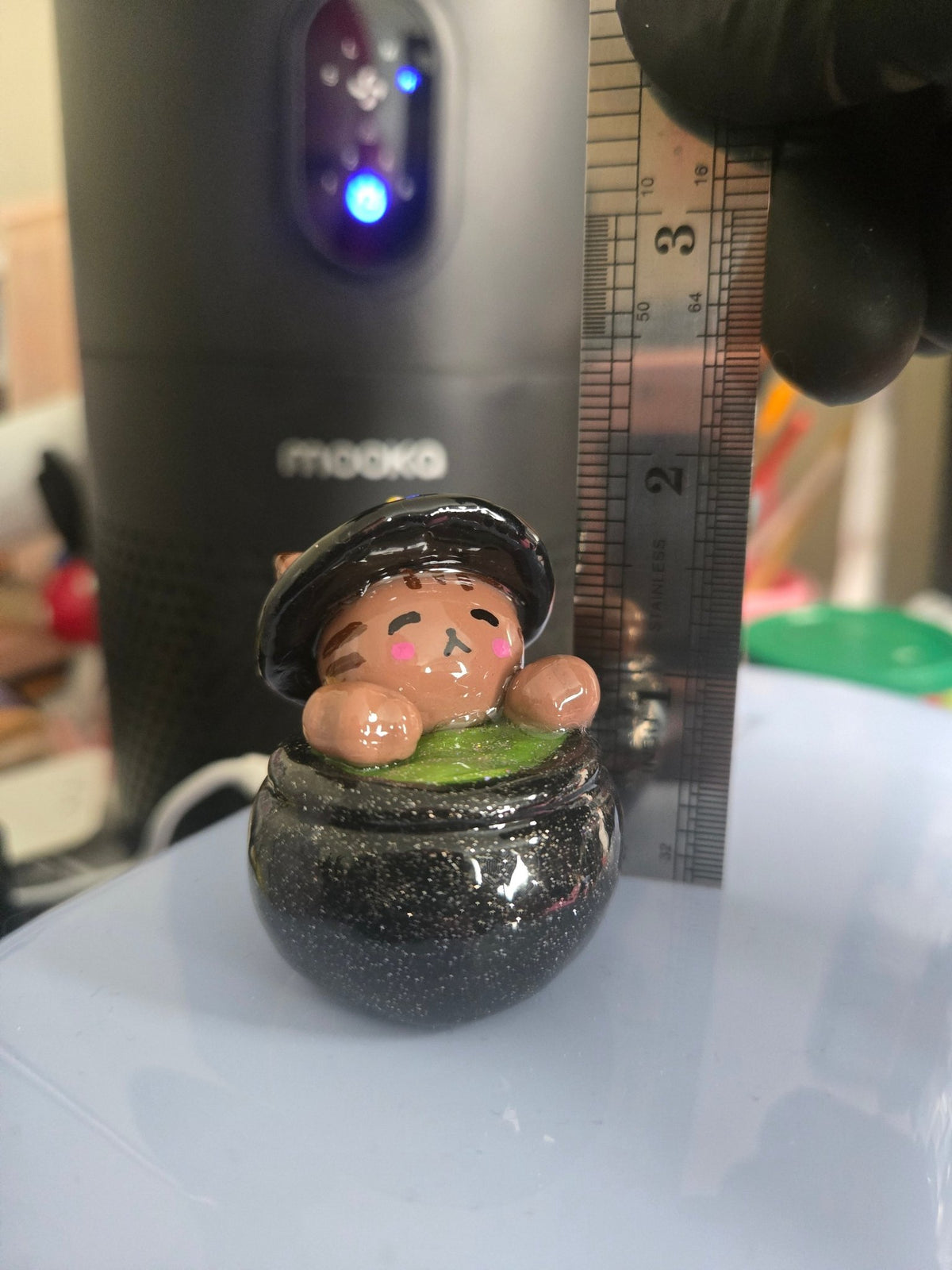 Cauldron Cat Desk Buddy Figure - PeachCharmory