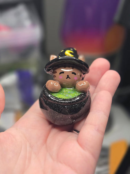 Cauldron Cat Desk Buddy Figure - PeachCharmory