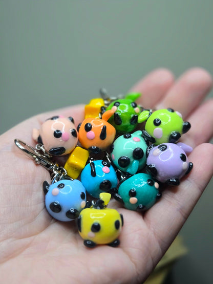 Junimo Keychain (comes with 2 junimos) per keychain - PeachCharmory