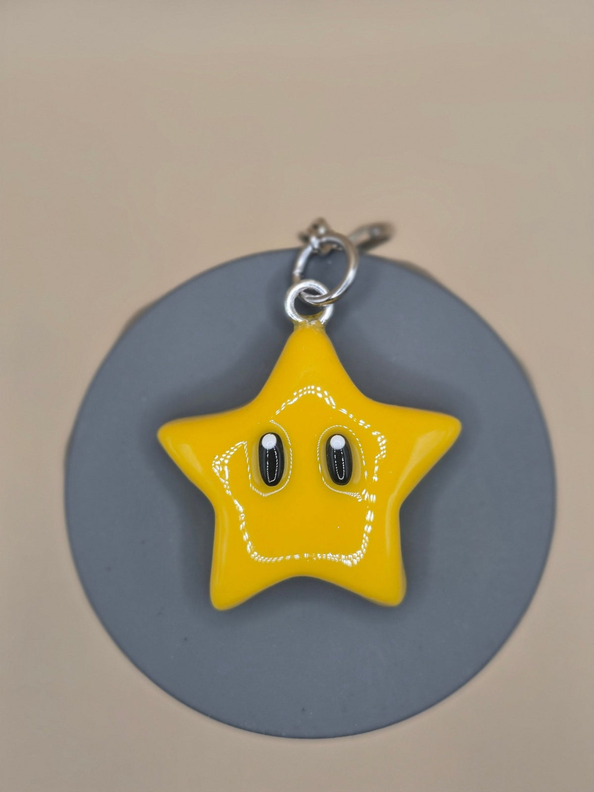 Mario Star Keychain - PeachCharmory