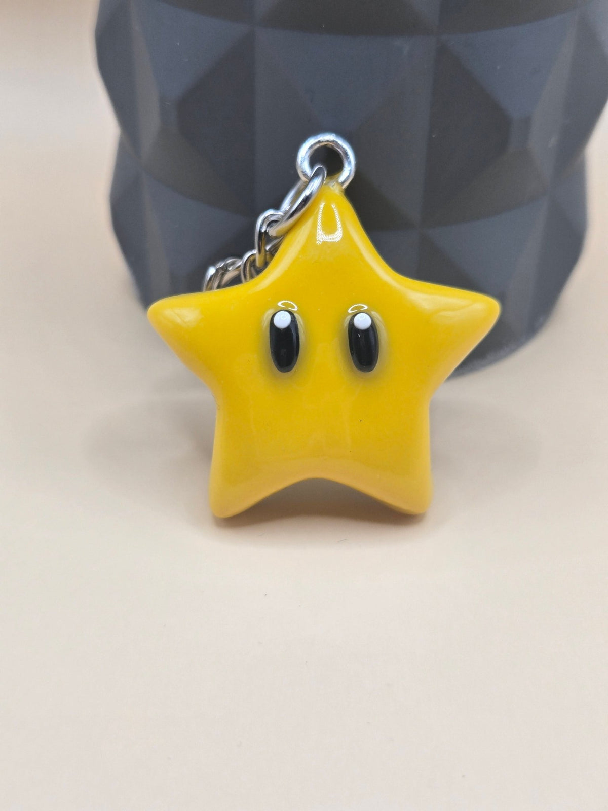 Mario Star Keychain - PeachCharmory