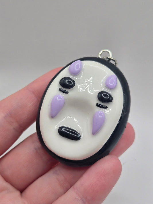 No-Face Worry Stone Keychain - PeachCharmory