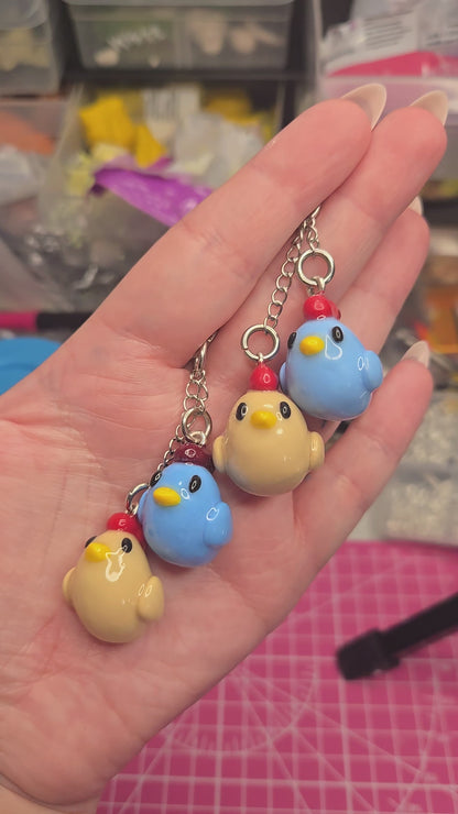 Stardew Valley Chickens Keychain