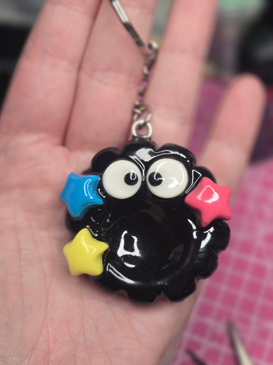 Soot Sprite Worry Stone Keychain - PeachCharmory
