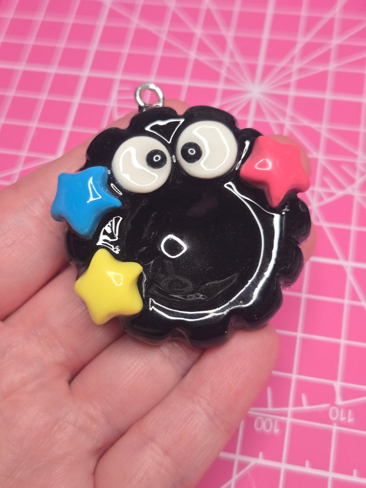 Soot Sprite Worry Stone Keychain - PeachCharmory