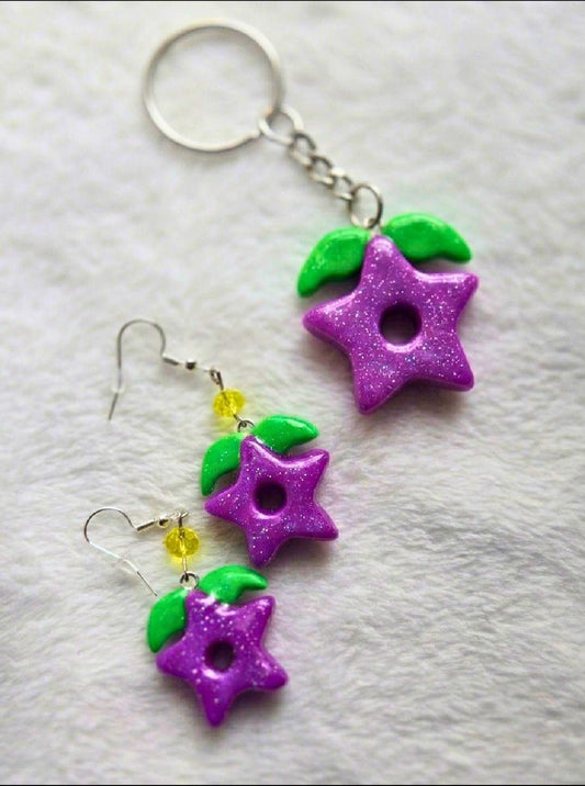 Stardrop Earrings or Keychain - PeachCharmory